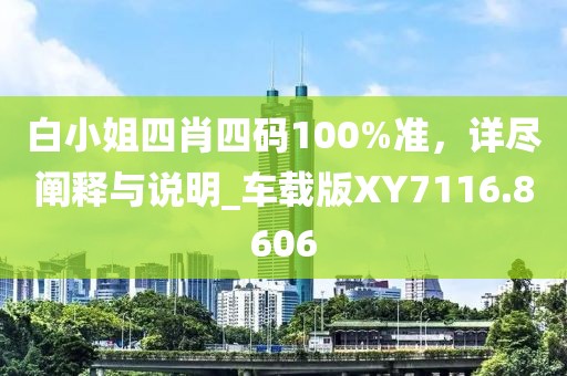 白小姐四肖四码100%准，详尽阐释与说明_车载版XY7116.8606