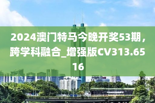 2024澳门特马今晚开奖53期，跨学科融合_增强版CV313.6516
