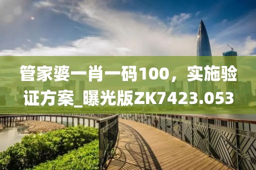 管家婆一肖一码100，实施验证方案_曝光版ZK7423.053